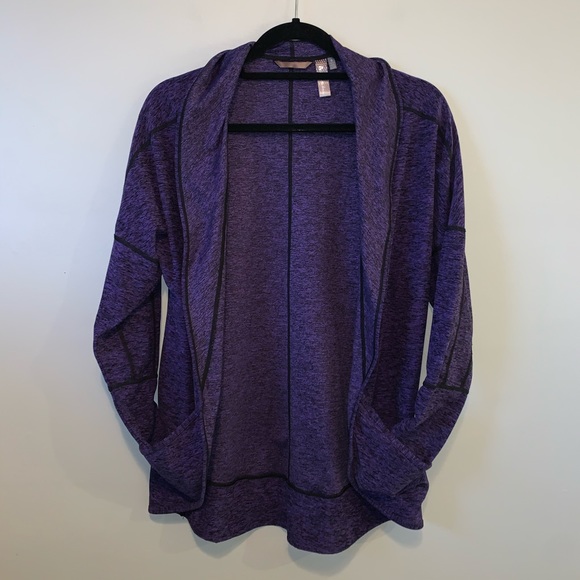 Triple Flip Sweaters - Triple Flip purple heathered active cardigan